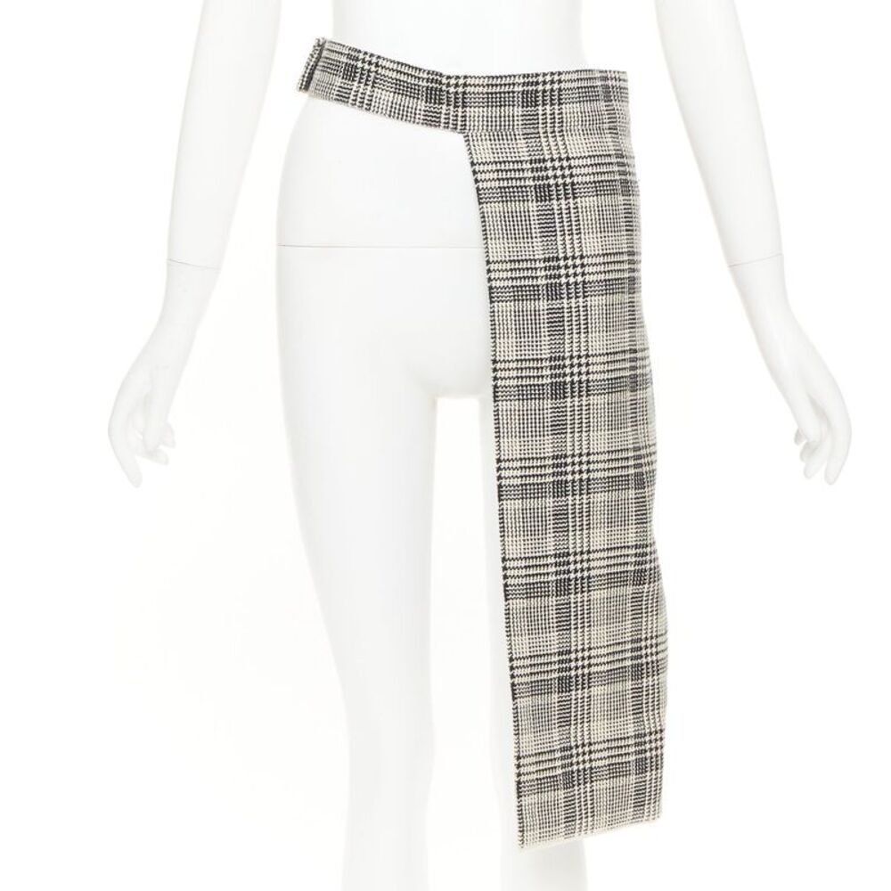 Prada Glen check virgin houndstooth wool tweed skirt